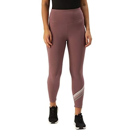 Enamor Athleisure Womens Hugged Fit High Waisted 7/8 Length Quick Dry 4 Way Stretch Antimicrobial Gym Workout Sports Leggings Tights with Concealed Pocket- EE40