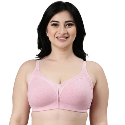 Enamor Women's 94% Cotton & 6% Spandex Wire Free Casual Full-Coverage Bra (AB75_Orchid Melange_34C)