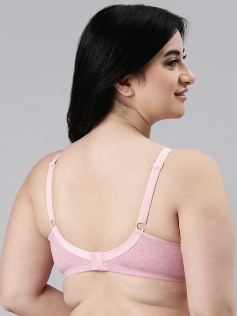 Enamor Women's 94% Cotton & 6% Spandex Wire Free Casual Full-Coverage Bra  (AB75_Orchid Melange_38C)