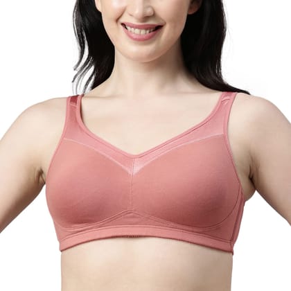 Enamor A112 Full Support Minimizer Cotton Bra For Women Non-Padded, Non-Wired & Full Coverage With Seamless Cup(A112-Rosette-36B)