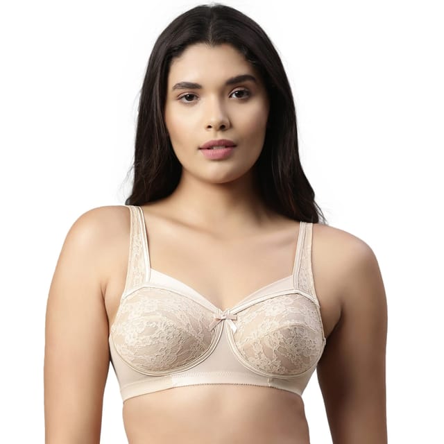 Buy ENAMOR Pale Peach Non-Wired Fixed Strap Non Padded Women's Every Day Bra