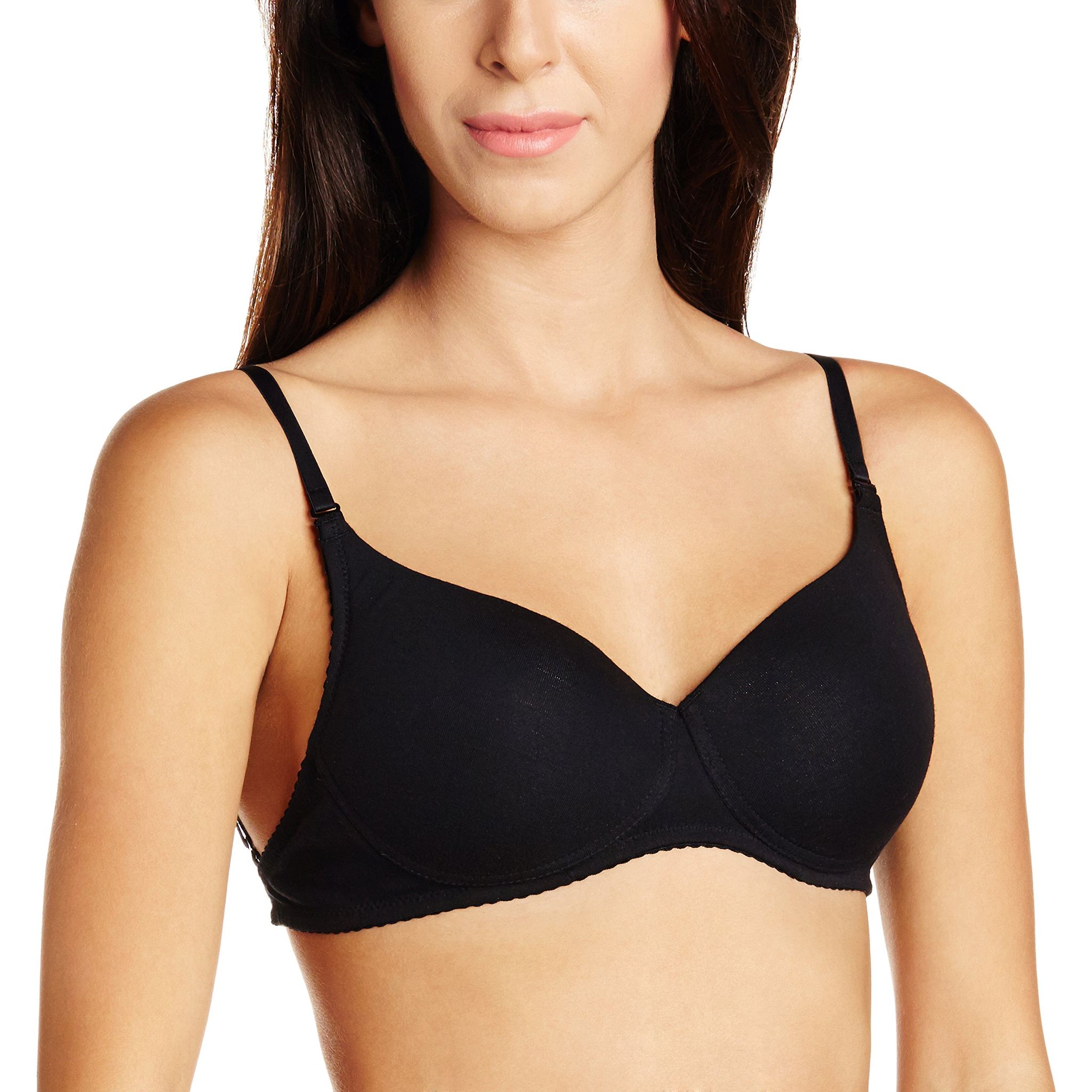 Enamor AB80 T-Shirt Cotton Bra - Padded Wirefree Transparent Back