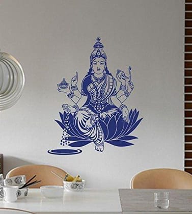 Sticker Studio Goddess laxmi Wall Sticker (PVC Vinyl,58 CM X 48 CM)