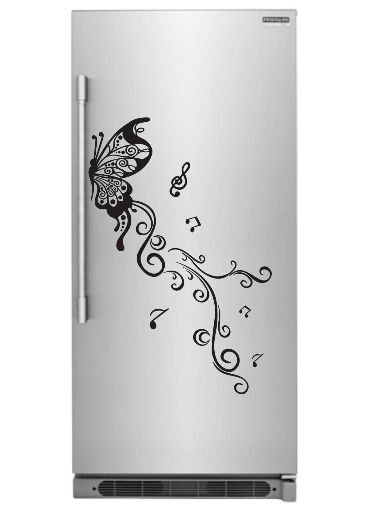 Sticker Studio Butterfly Fridge Sticker (PVC,Vinyl,Size - 33 cm X 76 cm)