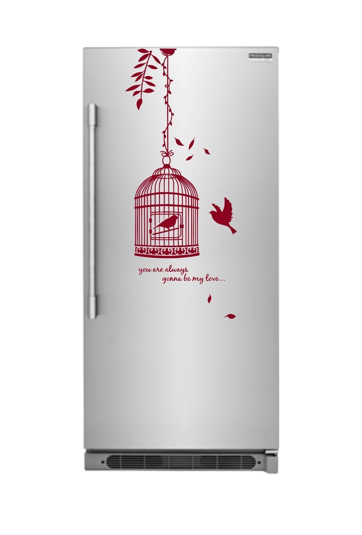 Sticker Studio Fly Bird Cages Fridge Sticker (PVC,Vinyl,Size - 30 cm X 76 cm)