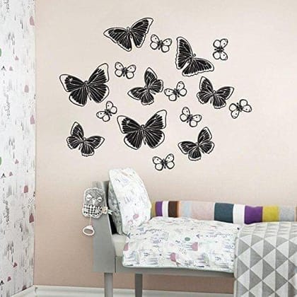 Sticker Studio Butterfliers Wall Sticker & Decal (PVC Vinyl,81 x 71 cm)