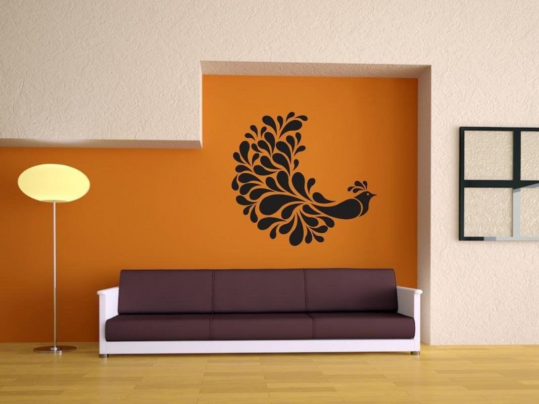 Sticker Studio Peacock Wall Sticker & Decal (PVC Vinyl,58 x 53 cm)