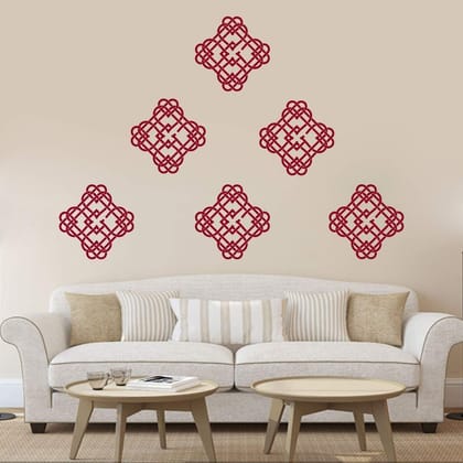 Wall Sticker (Blog motif2,Surface Covering Area - 180 x 180 cm) 6 Qty.