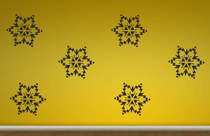 Wall Sticker (Star Motif1,Surface Covering Area - 180 x 180 cm) 6 Qty.