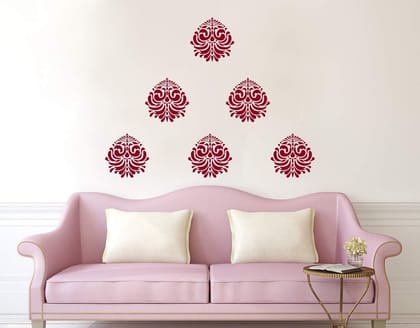 Wall Sticker (Round Motif2,Surface Covering Area - 180 x 180 cm) 6 Qty.