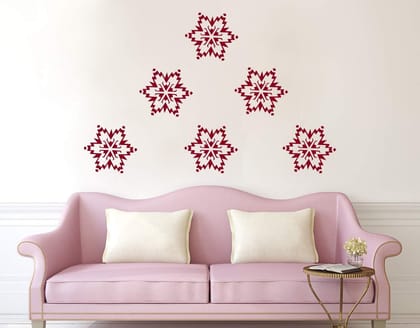 Wall Sticker (Star Motif1,Surface Covering Area - 180 x 180 cm) 6 Qty.