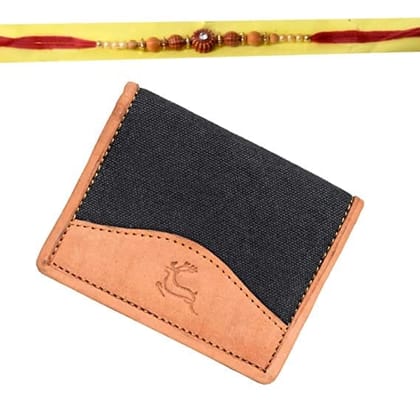 LEADERACHI-Raksha Bandhan Genuine - Full Grain Hunter Leather RFID Blocking Bi fold Wallet for Unisex