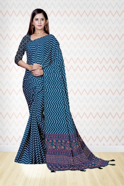 Buy Maroon Pure Superfine Printed Cotton Saree Online at  Unnatisilks.com|UNM61566