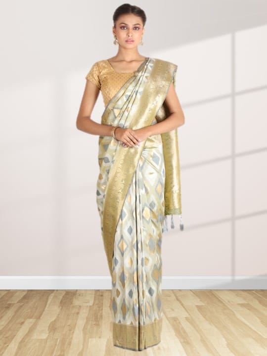 South Style Taffeta Silk Semi Stiched Half Saree With Georgette Duppta –  Shine Fashion