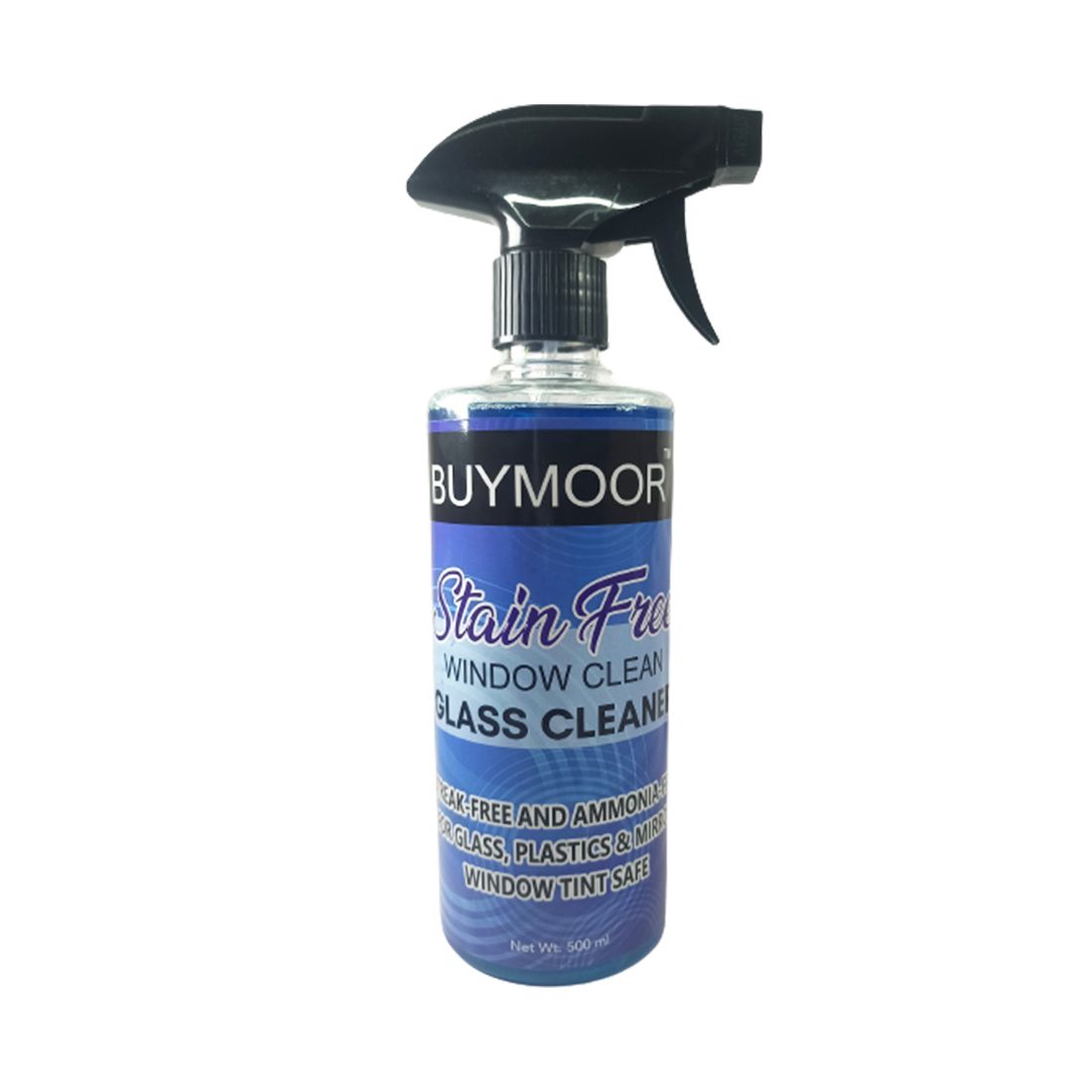 Buymoor Stain-Free Window Cleaner - Crystal Clear Glass Cleaning Solution - 500ml