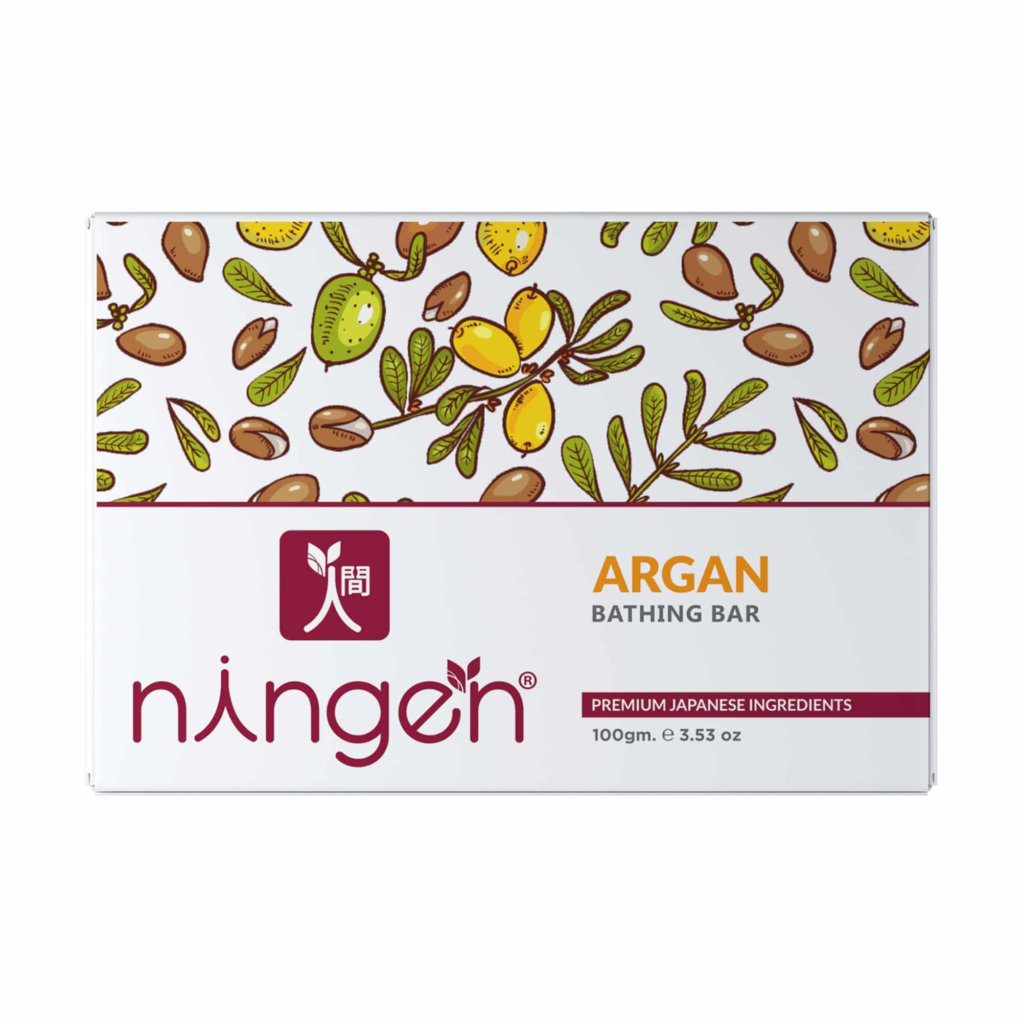 Ningen Argan Bathing Bar (Soap) I Handmade, Natural Ingredients, Paraben  Free, Dermatologically Tested I Helps improve