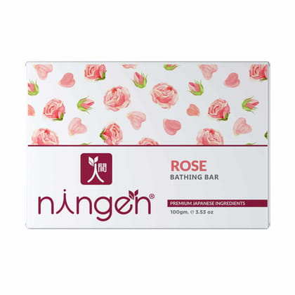 Ningen Rose Bathing Bar (Soap) I Handmade, Natural Ingredients, Paraben Free, Dermatologically Tested I Moisturizes and Nourishes I 100g