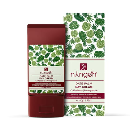 Ningen Skin Nourising Day Cream I Infused with Date Palm, Coffeeberry and Pomegranate Extracts I Dermatologically Tested, Paraben Free I Delivers Day Long Essential Nutrients and Moisture I 100g