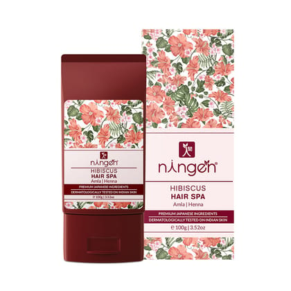 Ningen Hibiscus Hair Pack I Goodness of Amla and Heena Extracts I Dermatologically Tested, Paraben Free I Removes Dandruff and Prevents Greying I 100g