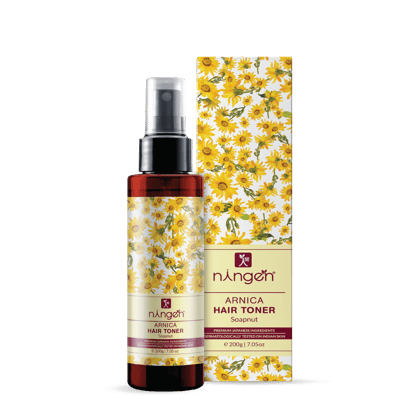 Ningen Arnica Hair Toner I Enriched with Potent Soapnut (Reetha) Extracts I Dermatologically Tested, Paraben Free I Manages Hair Color and Texture, Long Lasting Effects I 200g