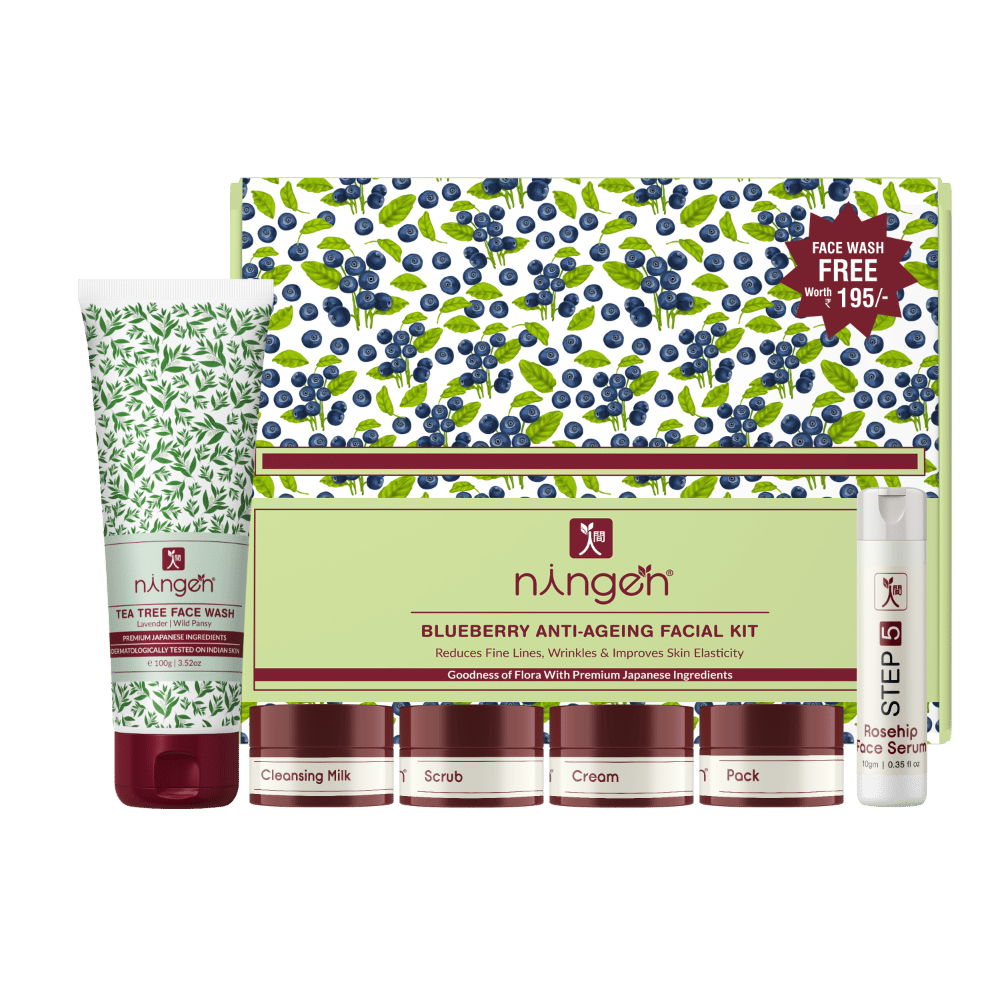 Blueberry Anti-ageing Facial Kit + 100 gm Complementary Tea Tree Face Wash