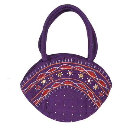 Banjara Handmade Fish Design Handbag Violet Color