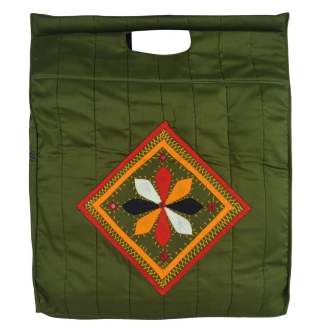 Banjara Handmade Reusable Shopping / Grocery Bag Green Color