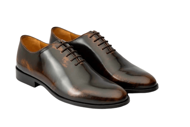 HILL BIRD Clar Brown Premium Handpainted lace-up Leather Shoes