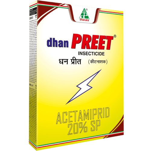 Dhanuka Dhanpreet Acetamiprid 20% SP, Highly Effective Systemic Insecticide.