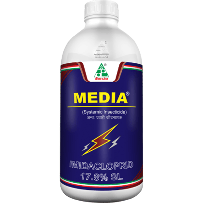 Dhanuka Media Imidacloprid 17.8% SL is a Systemic Insecticides Which Control the Sucking Insects and Termites Very EffectivelyIn Stock