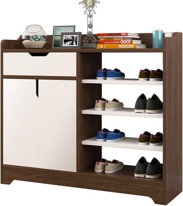 Shoe Simple Assembly Space Saving Household Hall Cabinet Imitation Wood Color Entrance Cabinet Storage Box Shelf Simple And Modern