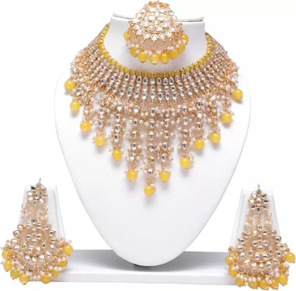 Swarajshop  Alloy Gold-plated Yellow Jewel Set  (Pack of 1)