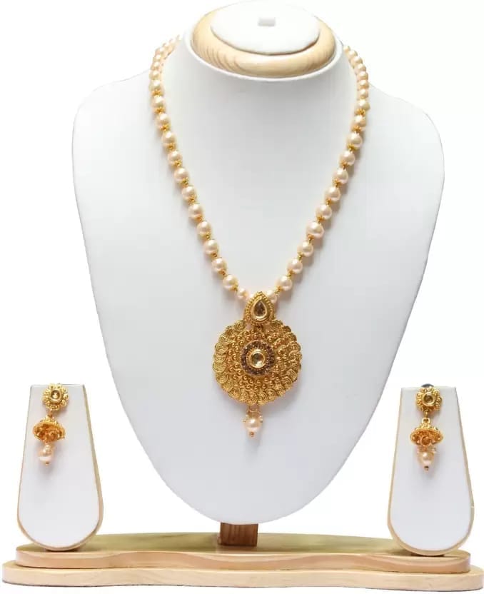 Swarajshop  Alloy Gold-plated Gold Jewel Set  (Pack of 1)