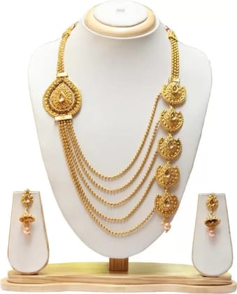 Swarajshop  Alloy Gold-plated Gold Jewel Set  (Pack of 1)