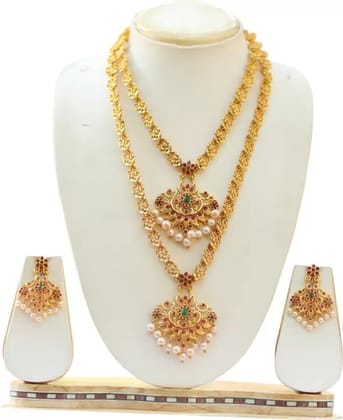 Swarajshop  Alloy Gold-plated Gold Jewel Set  (Pack of 1)