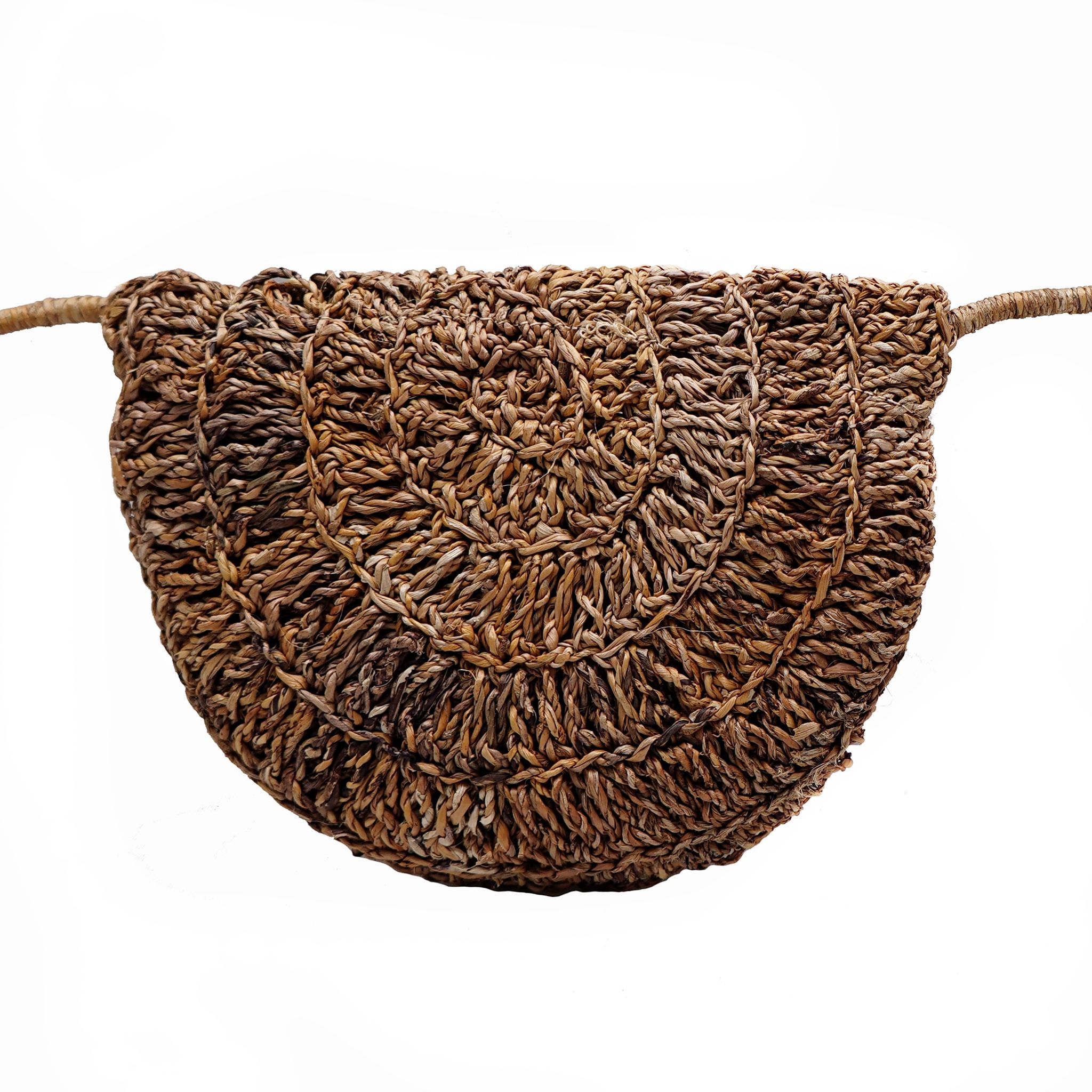 Banana Fiber Half Moon Crochet Bag (1TGAUTLKA03528)