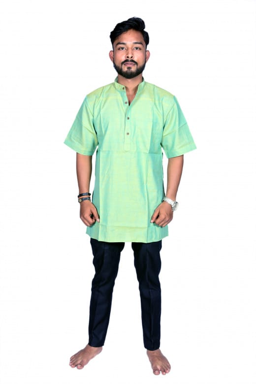 Tribes India Handwoven Gents Short Kurta 1STXMENMP01588-2