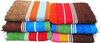 AYUS Cotton Acrylic Soft Velvet Finish Multi Purpose Galicha Dari/Satranji/Carpet (Multicolour, 56x 86 Inch)