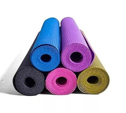 GMEFVR EXERCISE YOGA MAT ULTRA THIN 1.5/2MM VERY LIGHT WEIGHT MULTI RANDOM COLOR FOR MEN WOMEN KIDS ( pack of 1)