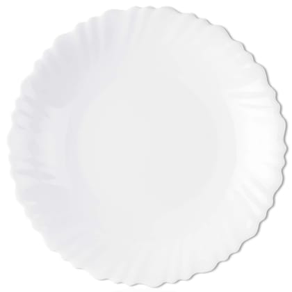 Luminarc Feston Opalware Dinner Plate, 10.6 Inch, Set of 6, White, Large