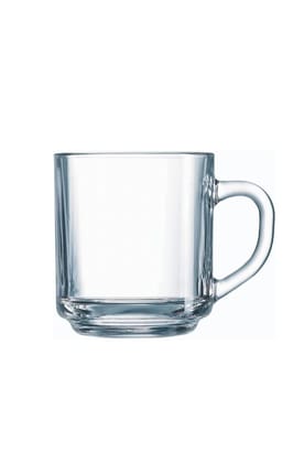 Luminarc Glass Tempered Mug Set (Transparent, 250ml) - Set of 6