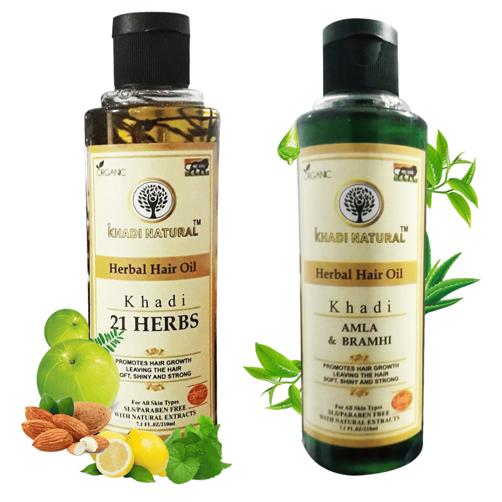 Khadi Natural 21 Herbs Amla Brahmi Hair Oil 420ml (21 Herbs Amla Brahmi)