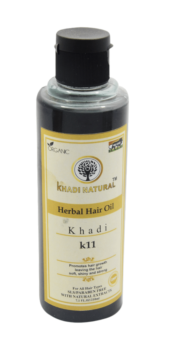 Khadi Natural K11 Hair Oil - 210ml, Herbal Hair Care Oil for Nourishment and Scalp Health