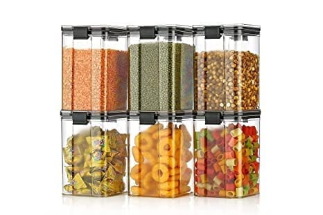 SR Air Tight Containers for Kitchen Storage Set, Bpa Container for Kitchen Storage Set, Kitchen Organizer and Kitchen Storage 1100Ml (Pack of 6)