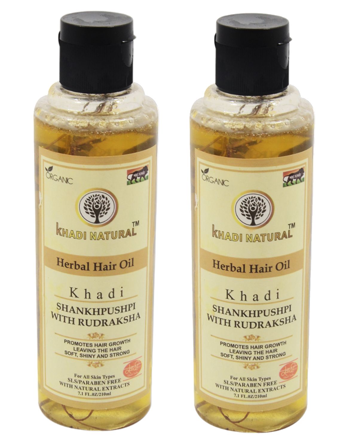 Khadi Natural Shankhpushpi with Rudraksha Hair Oil - 210ml, Herbal Hair Care Oil for Scalp Nourishment and Serenity (Shankpushpi)