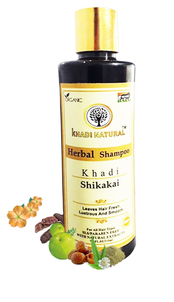 Khadi Natural Shikakai Shampoo 210ml | Herbal Hair Cleansing and Nourishing