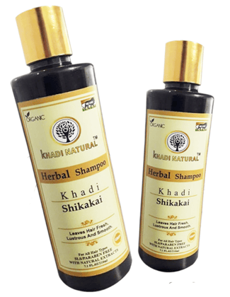 Khadi Natural Shikakai Shampoo 210ml | Herbal Hair Cleansing and Nourishing Pack of 2