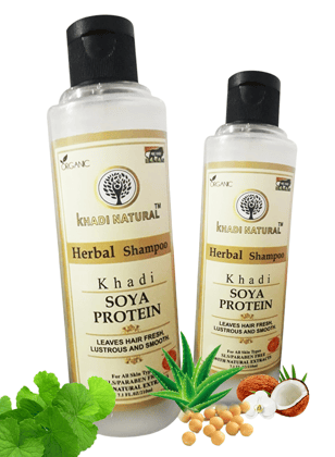 Khadi Natural Soya Protein Shampoo 210ml Pack of 2 | Strengthens and Nourishes Hair