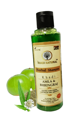 Khadi Natural Amla Bhringraj Shampoo | Herbal Hair Cleansing and Nourishment