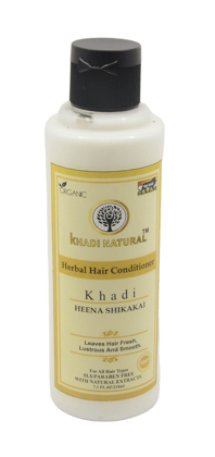 Khadi Natural Heena Shikakai Conditioning Shampoo 210ml | Herbal Hair Care for Deep Conditioning